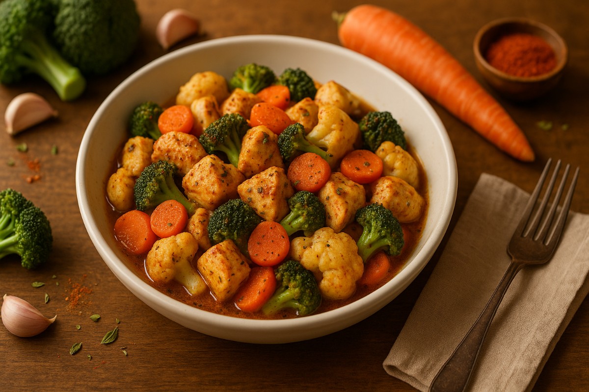 Garlic Vegetable Chicken with Heat