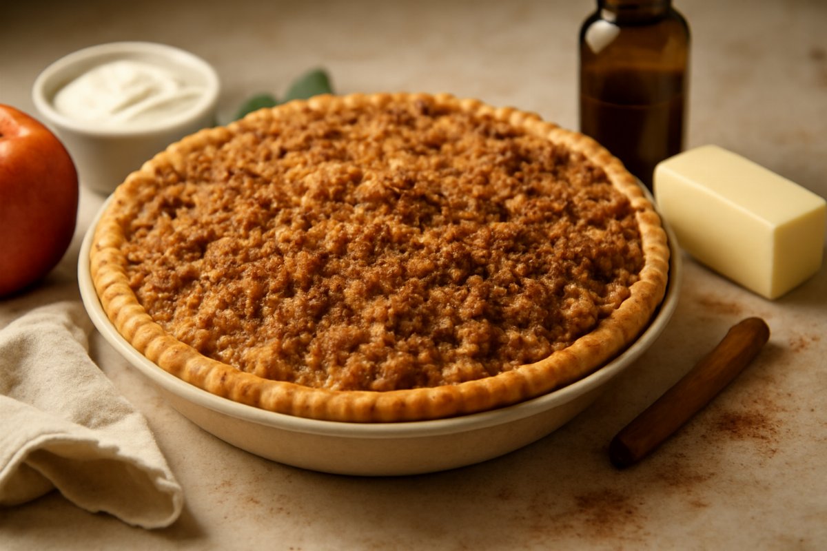 Vanilla Sour Cream Apple Pie