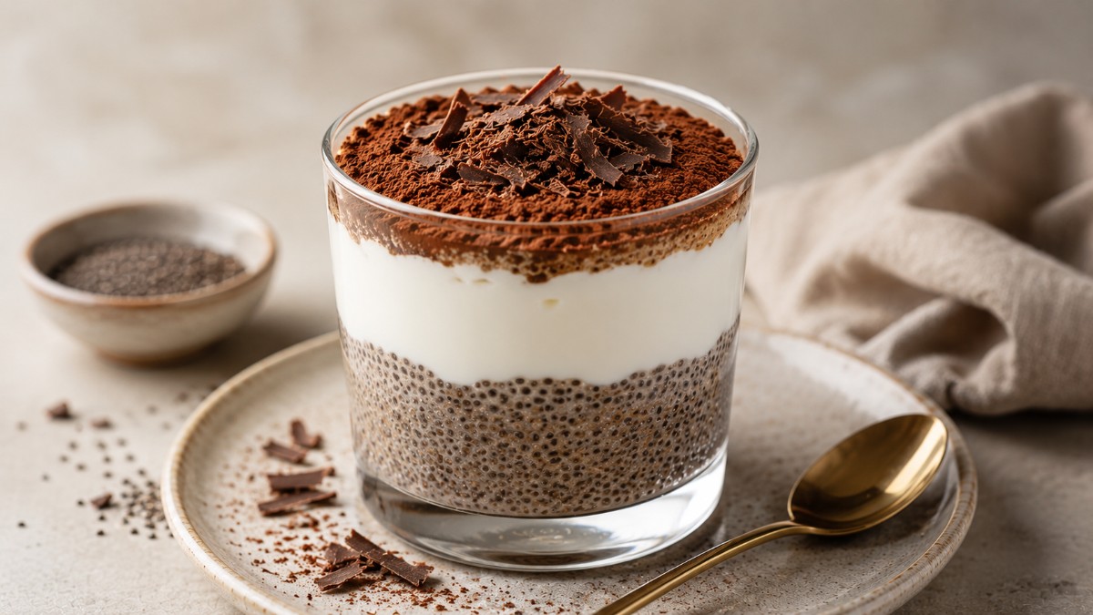 Chia Coffee Tiramisu Pudding