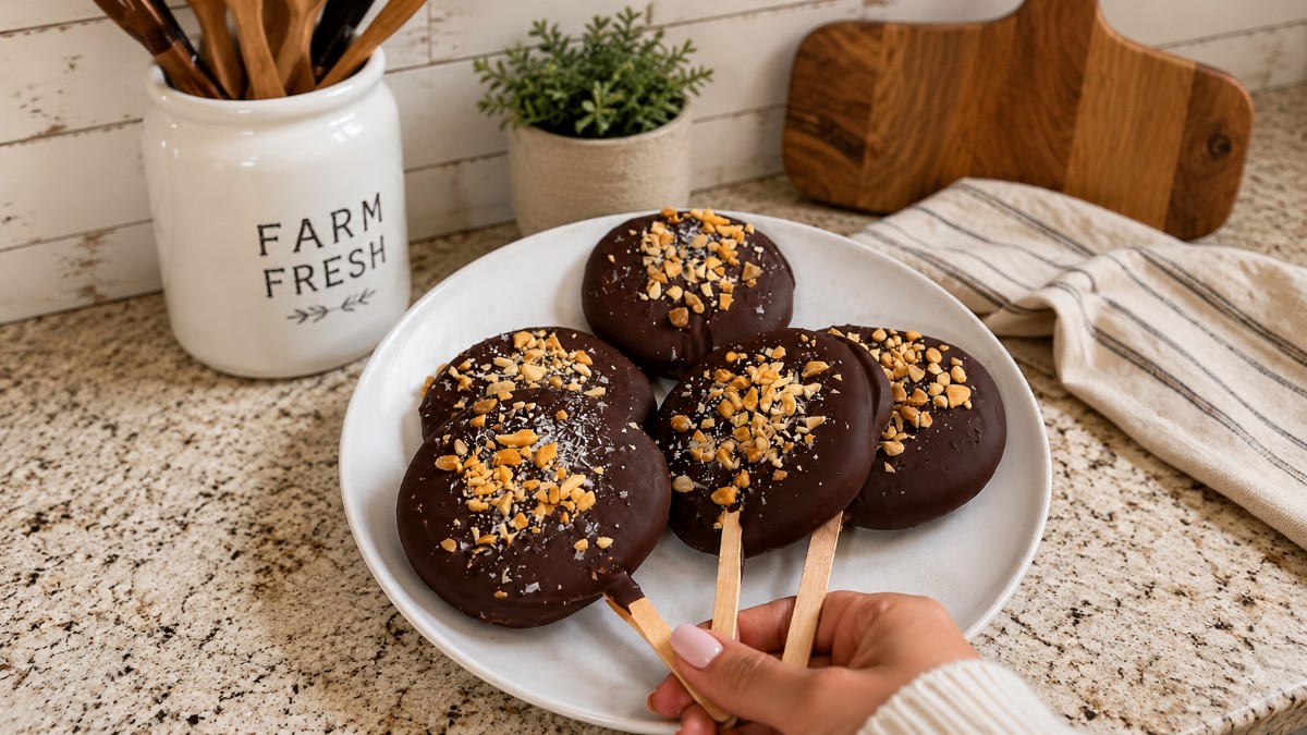 Peanut Butter Chocolate Frozen Pops