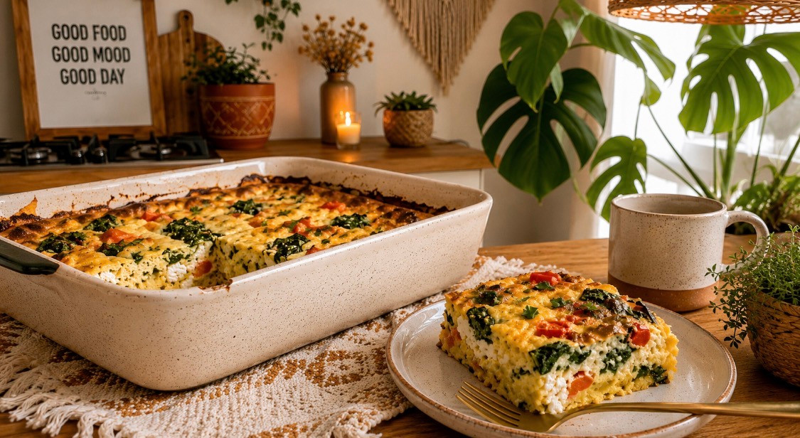 High-Protein Cottage Cheese Egg Bake