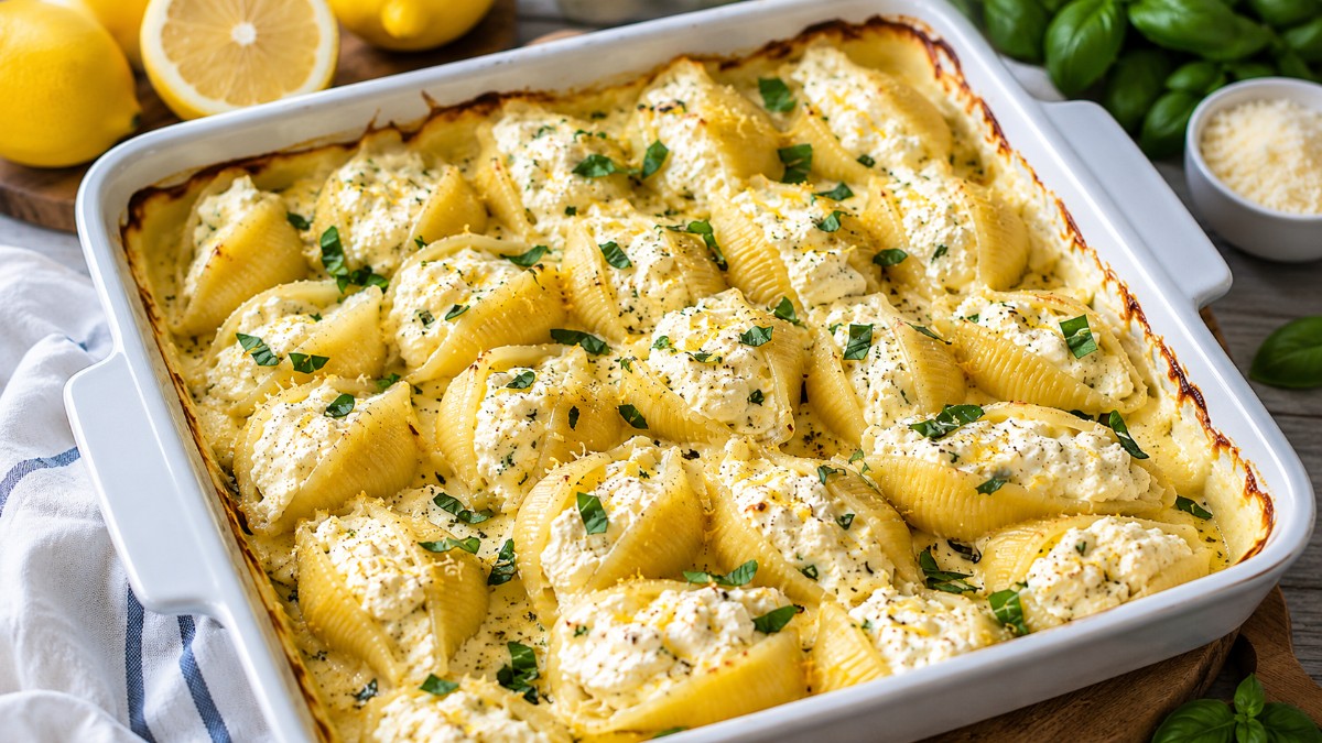 Lemon Ricotta Stuffed Shells