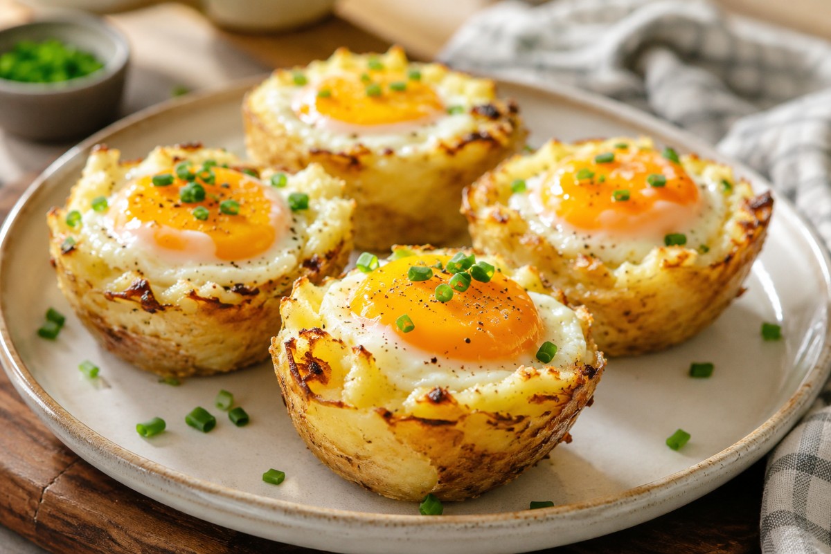 Smashed Potato Egg Cups