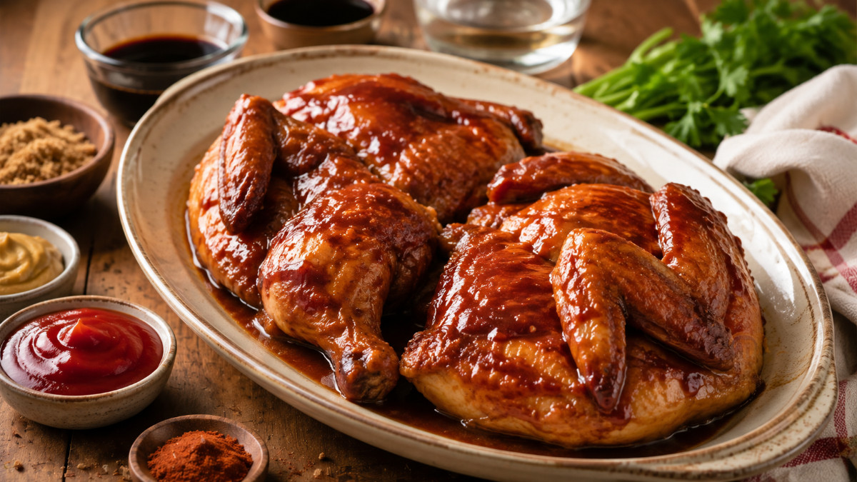 Indoor-Outdoor Barbecued Cornish Hens