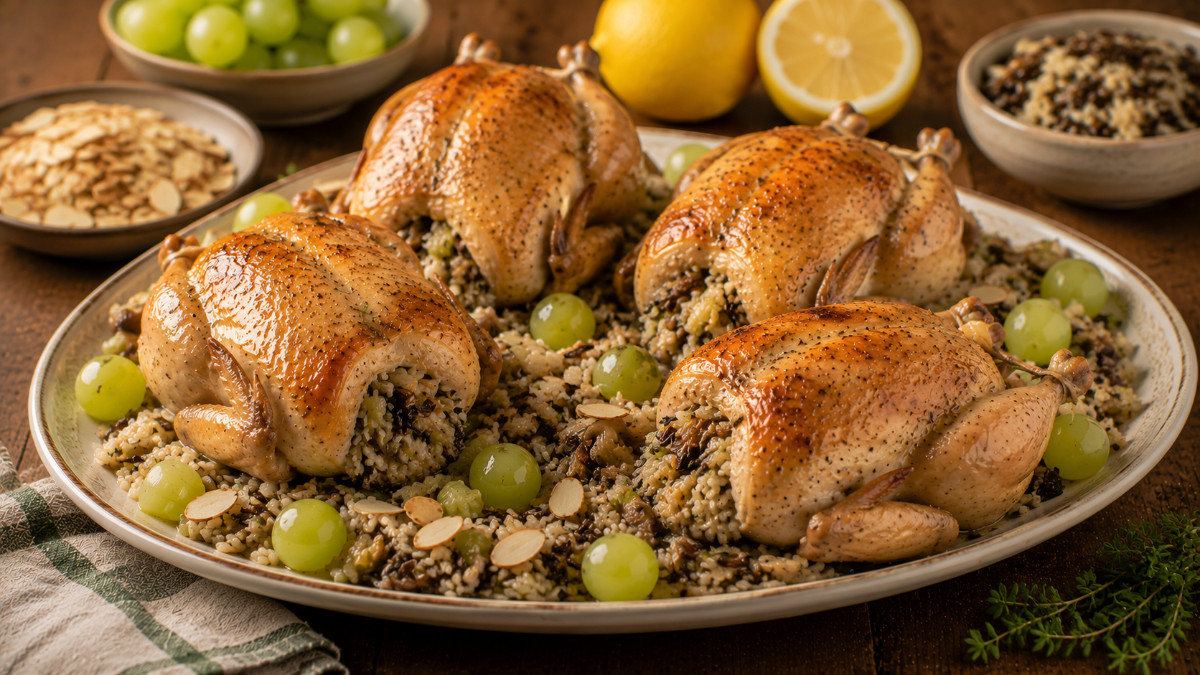 Stuffed Rock Cornish Hens