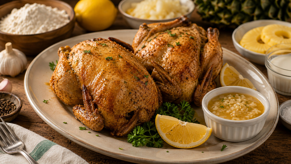 Steamed Cornish Hens