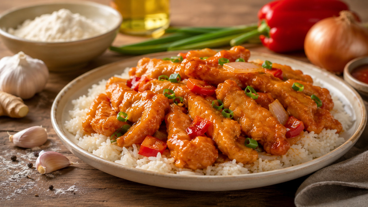 Chinese-Fried Chicken in Sweet-Sour Sauce