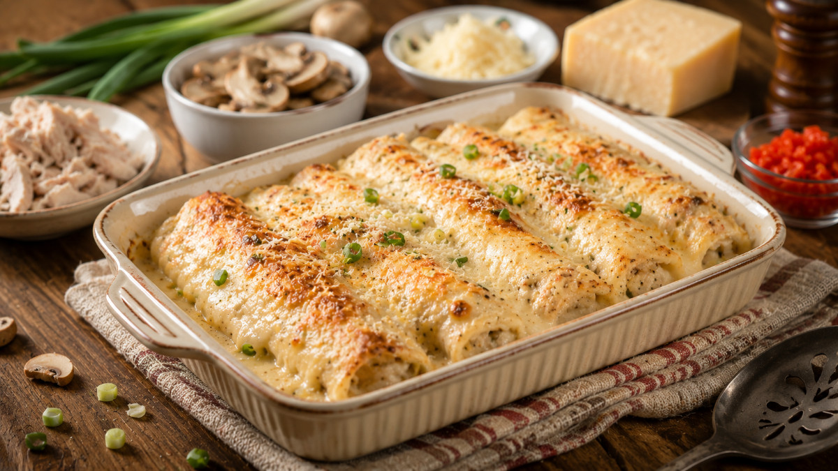 Chicken Crepes au Gratin