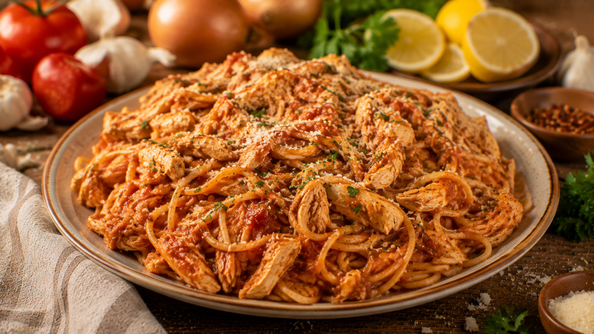 Delicious Chicken-Spaghetti