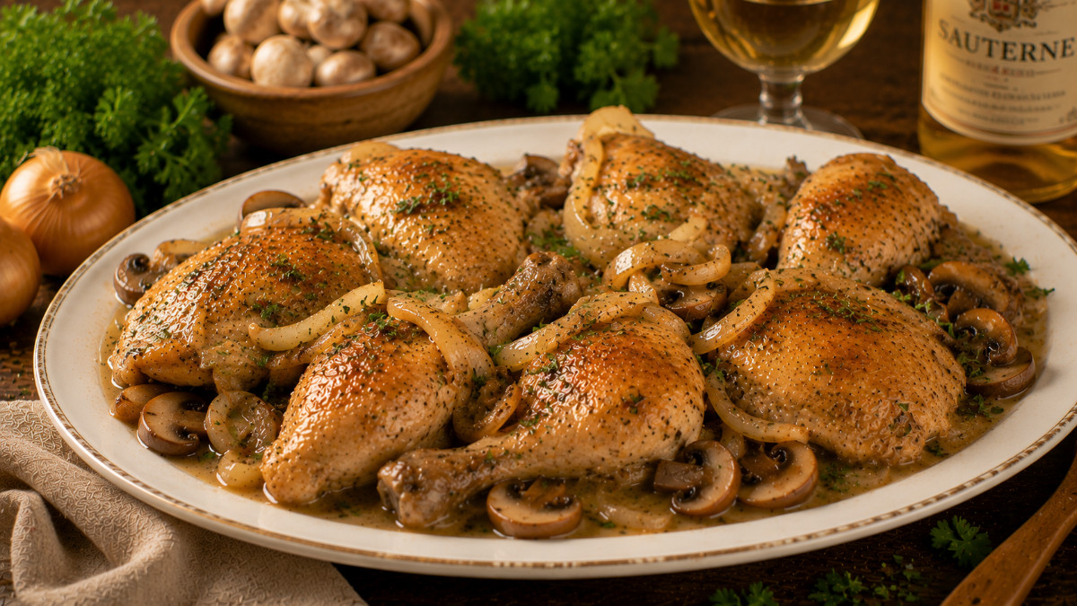 Chicken in Wine