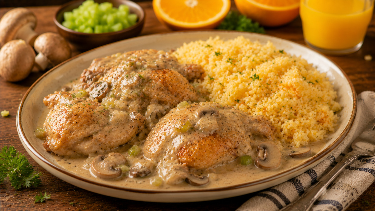 Mushroom Chicken with Rice