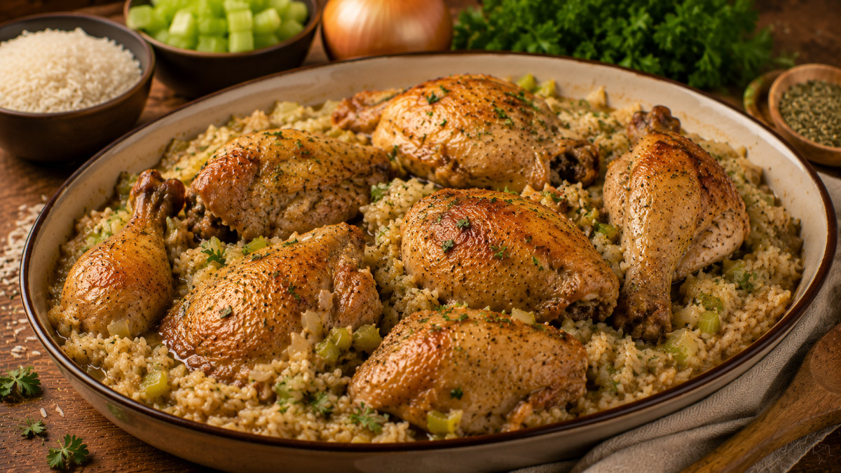 Saged Chicken with Rice