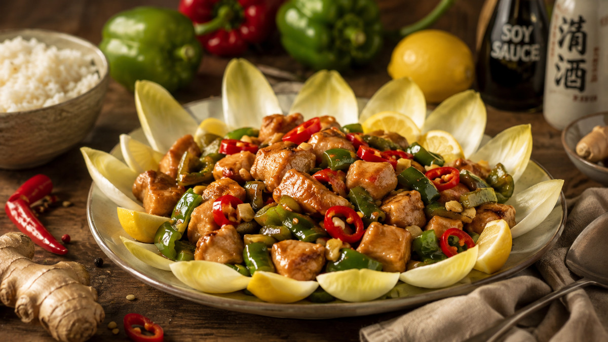 Fried Chicken with Green Peppers