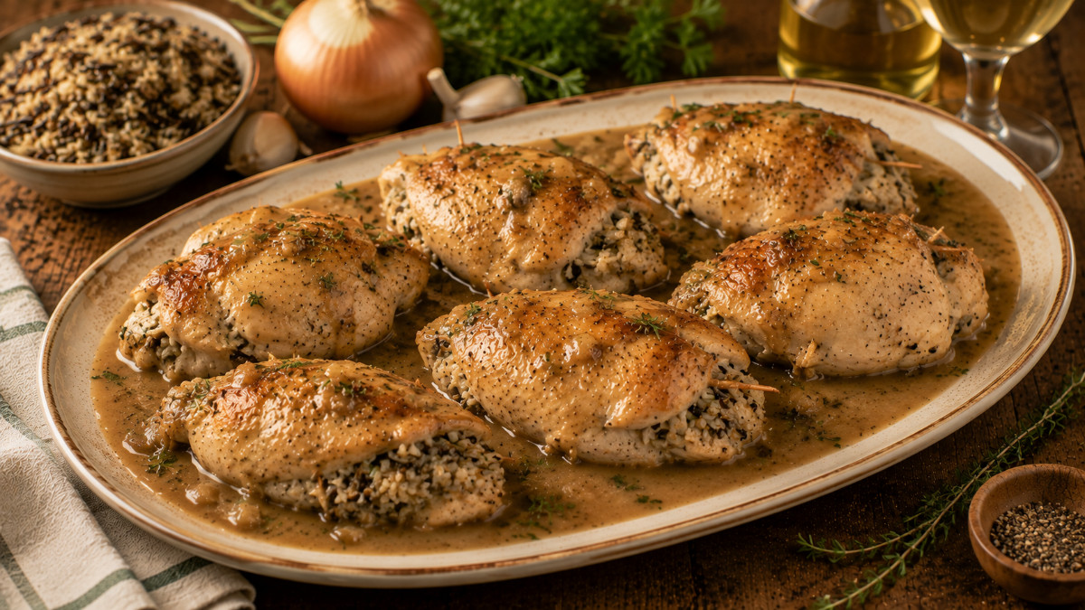 Stuffed Chicken Breasts with Wine