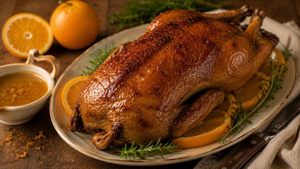 Stuffed Duck a la Orange