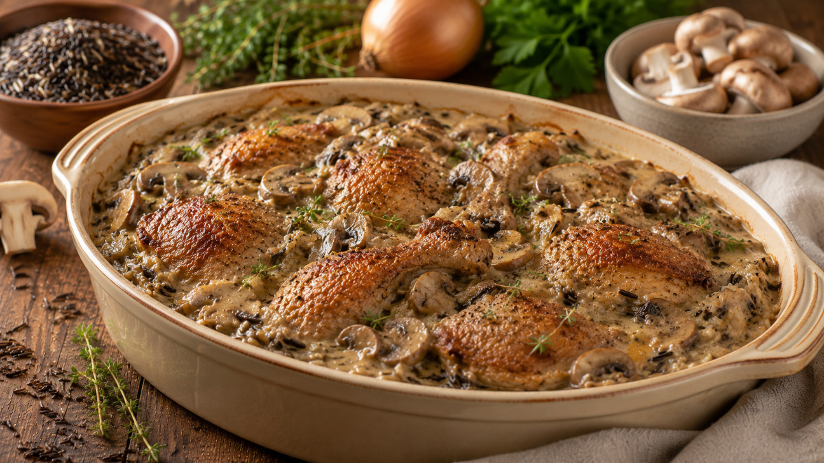 Baked Pheasant with Wild Rice