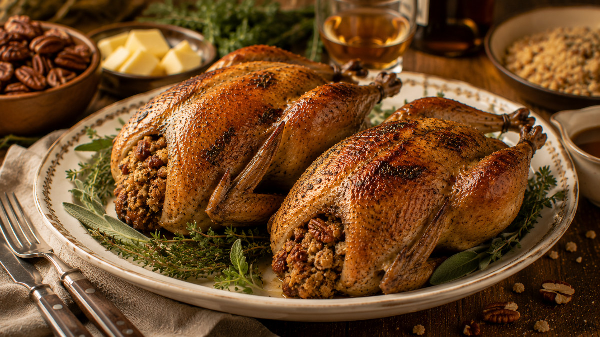 Pecan-Stuffed Pheasant