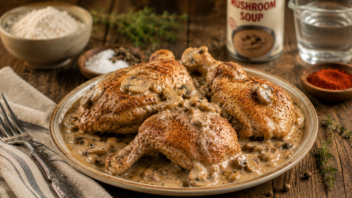 Pheasant with Mushroom Soup