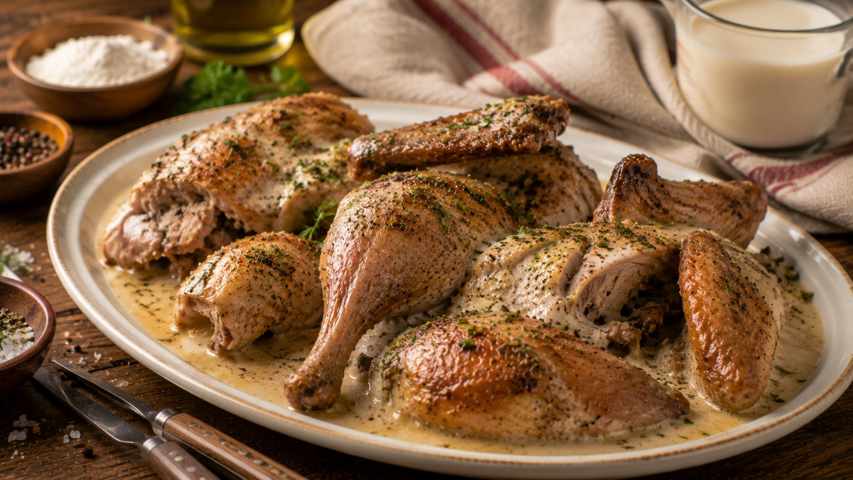 Roasted Pheasant in Cream
