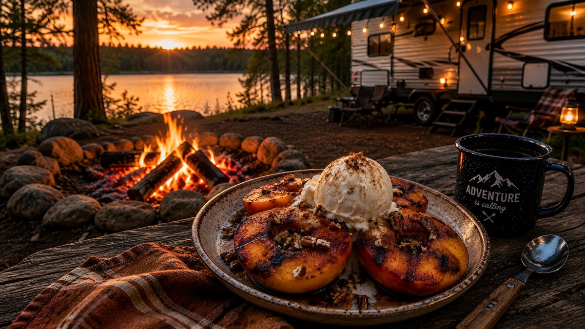 Grilled Cinnamon Sugar Peaches