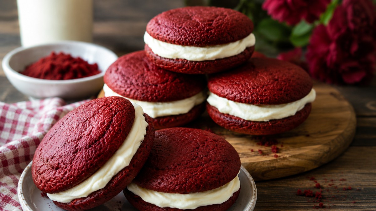 Red Velvet Whoopie Pies