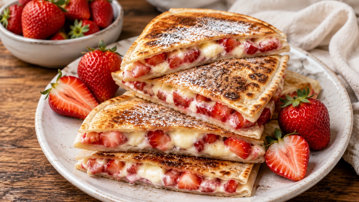 Strawberry Cream Cheese Quesadillas